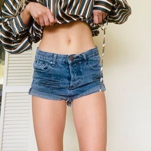 Distressed Jean Shorts